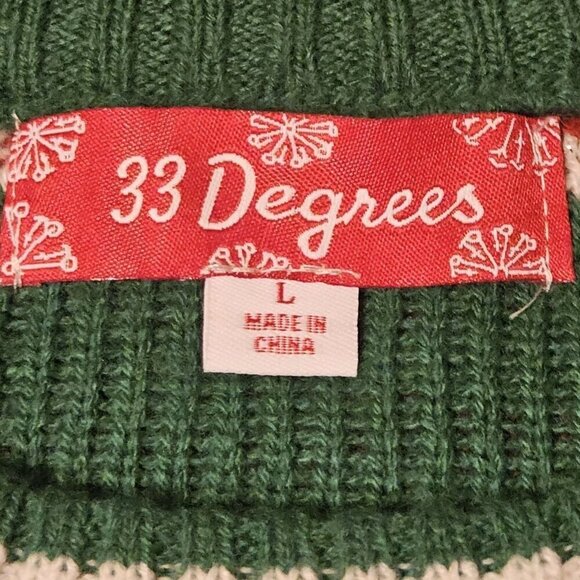 33 Degrees Mens Size L Ugly Christmas Sweater Merry Dabmas Holiday - Picture 4 of 6
